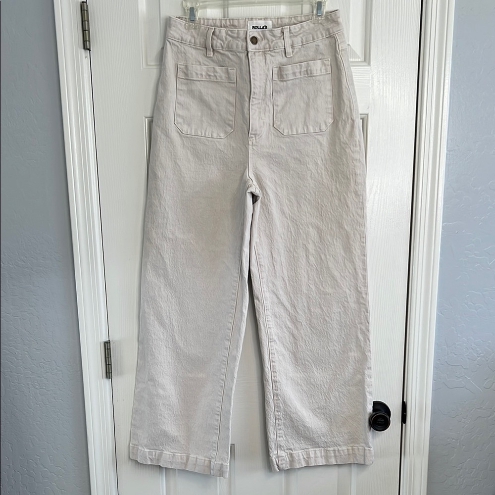 ROLLA'S Wide Leg Jeans in Light Beige
